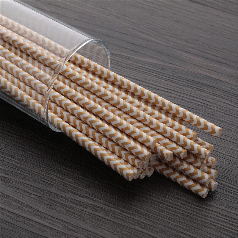 KASHICONG Colored Degradable Kraft Paper Straws