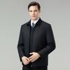 Brand Men's Cold-Proof Cotton Jacket: Autumn Winter Business Casual Non-Iron Warm Silk Coat for Middle-Aged Men