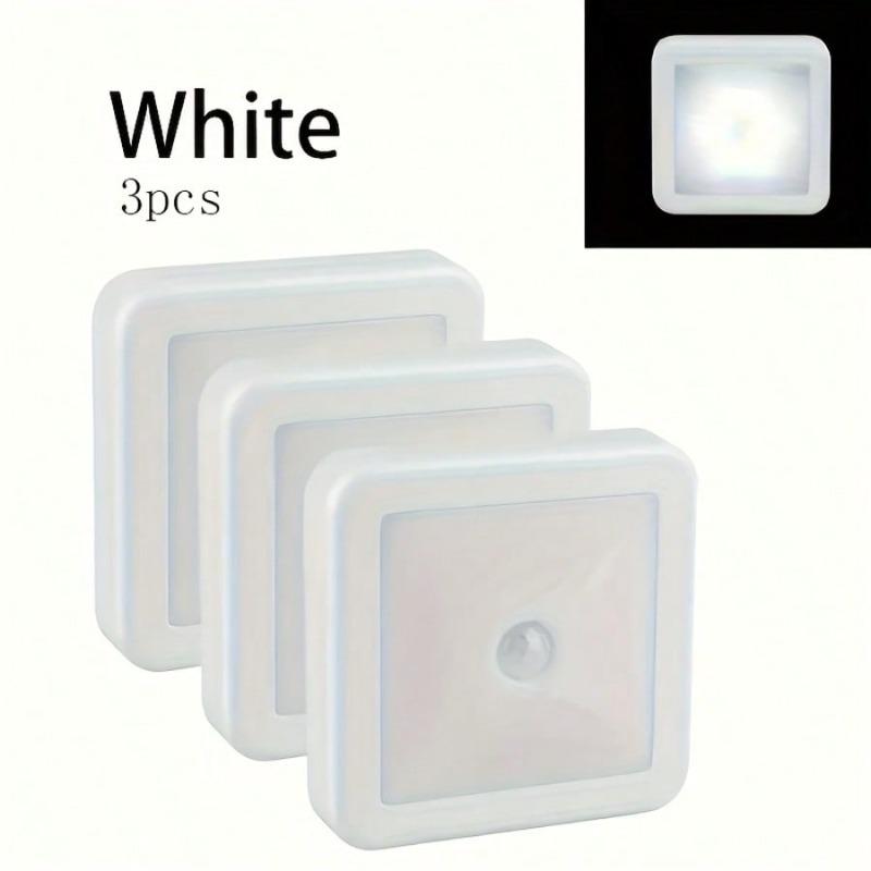 Auto Motion-Sensing LED Night Light - Wireless Stick-On Wall Lamp for Stairs/Cabinet/Bathroom, Battery Powered & Energy Saving