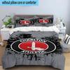 3PCS Football Charlton-Athletic Crest Bedding Set,Including 1pc Duvet Cover And 2pcs Pillowcases Perfect for Bedroom, Dormitory, Fan Christmas Gift