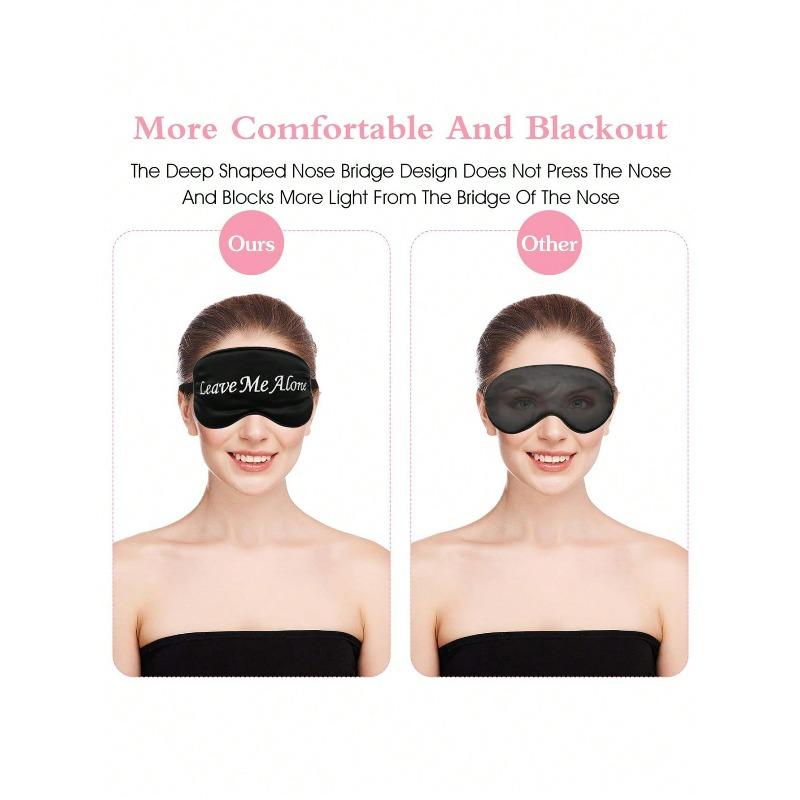 1pc Funny Silk Sleeping Eye Mask, Soft & Light Blocking Eye Cover, Adjustable Strap Airplane Sleep Mask Suitable For Men And Women For Travel, Nap
