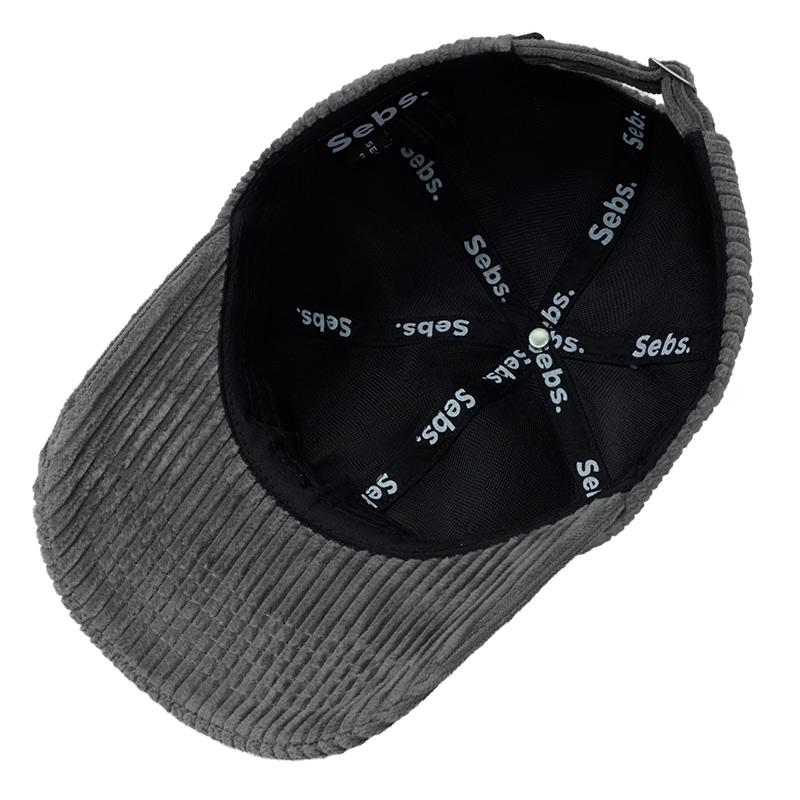 Sebseu Corduroy Gray Ball Cap