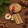 Brass Retro Movable Abacus Keychain Pendant - Creative Handicraft Accessory for Bags and Cars