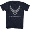 U.S. Air Force Lighter Logo Navy Adult T-Shirt