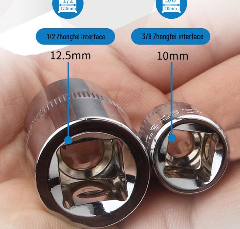 9-Piece Flower & Star Type E-Socket Set - Hexagonal & Six-Pointed