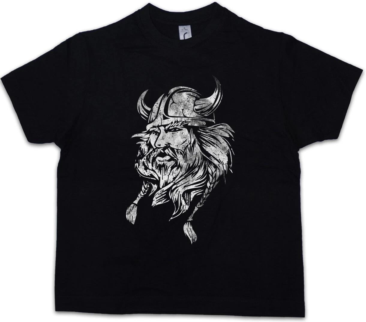 VIKING HEAD I Kids Boys kids boys T-Shirt Runes Vikings Odin Thor Vikings Odhins 110