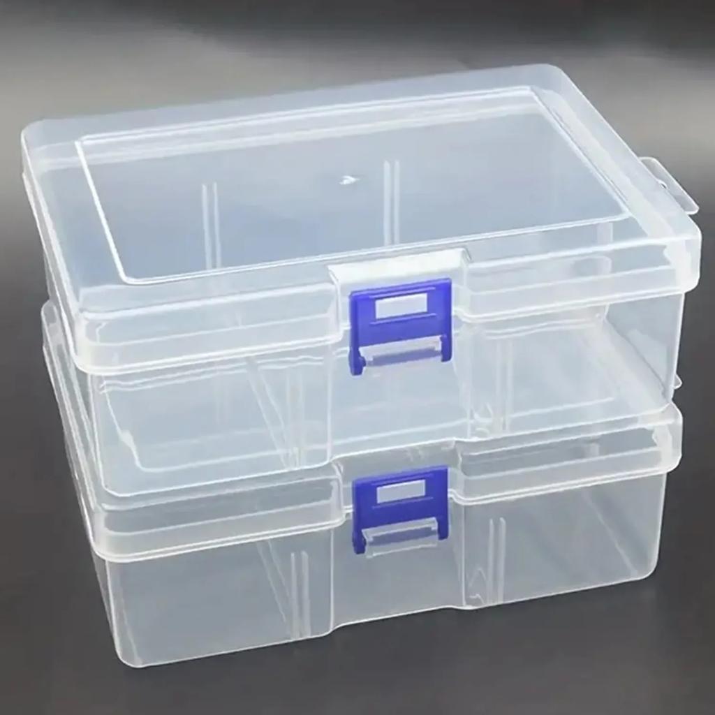 1pcs Transparent Plastic Storage Boxes For Jewelry Hardware Accessories Small Items DIY Crafts Cosmetics Jewelry Box Organizer