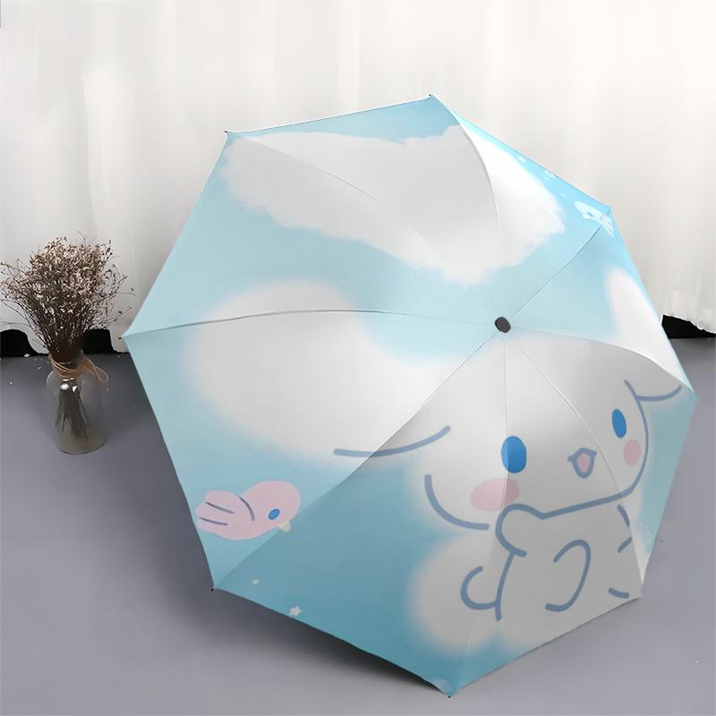 1pc Love Cinnamoroll Sanrio Automatic Folding Umbrella - 3 Folding Design, Vivid Cartoon Pattern, Suitable for Outdoor Activities, A Gift for Fans In