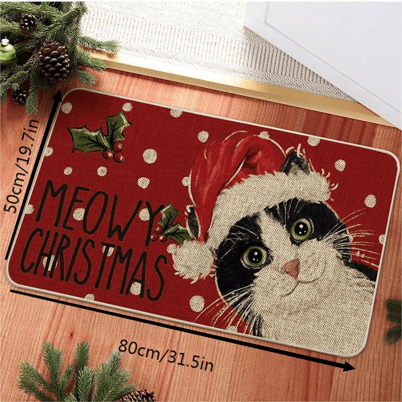 

Різдвяний килим з малюнком Санта Клауса, килимок для дверей, святковий килимок, килим для вітальні, килим для спальні, вітальний килимок, вуличний килим, декоративний 60X90CM (2X3FT
