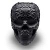 Unique Black Skull Makeup Brush Holder Decorative Resin Craft For Halloween Home Dcor
