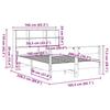 Solid Wood Bed with Shelf Without Mattress White 160x200 cm Pine