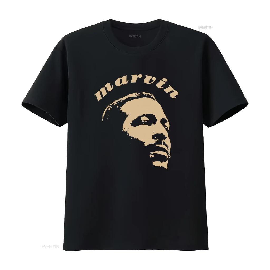 Marvin Gaye Soul Motown Music T Shirt Retro Style for Lovers Vintage Washed Top For Everyday Wear Fashion Graphic Stylish