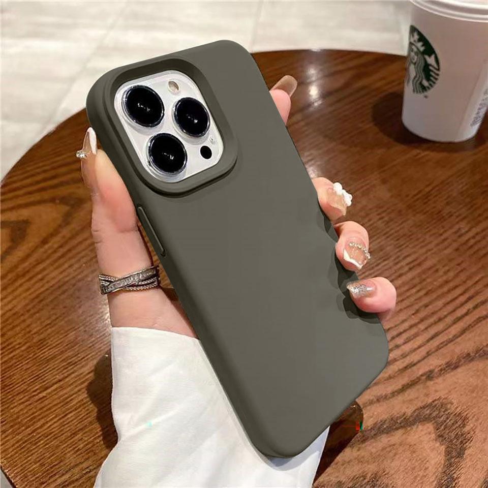 Liquid Silicone Case For iPhone 16 15 14 13 12 11 Pro Max Shockproof Soft Back Protection Cover For 16 series Phone Accessories