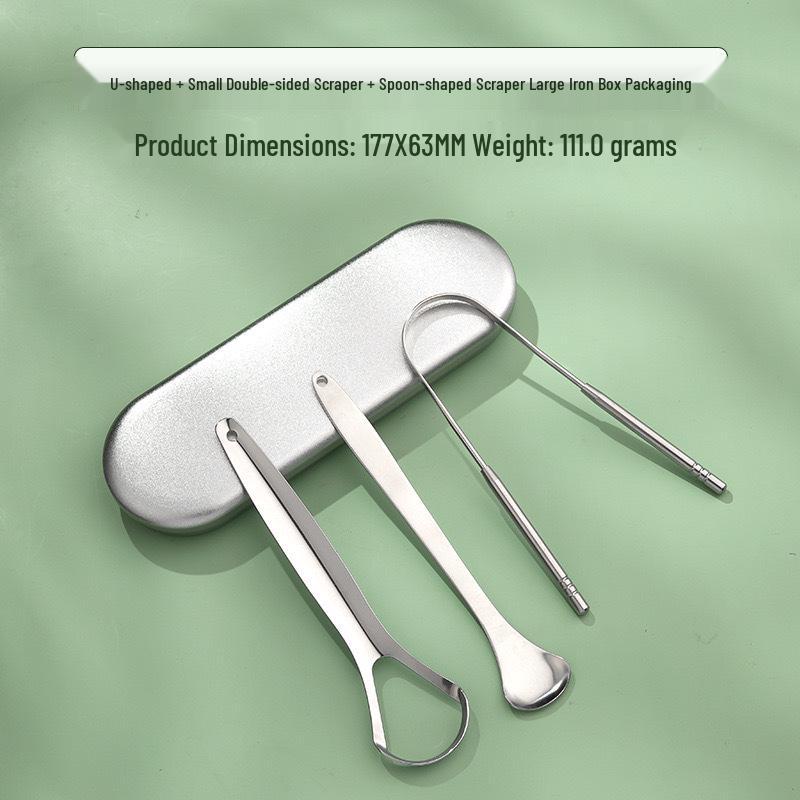 Stainless Steel Tongue Scraper & Coating Cleaner for Fresh Breath