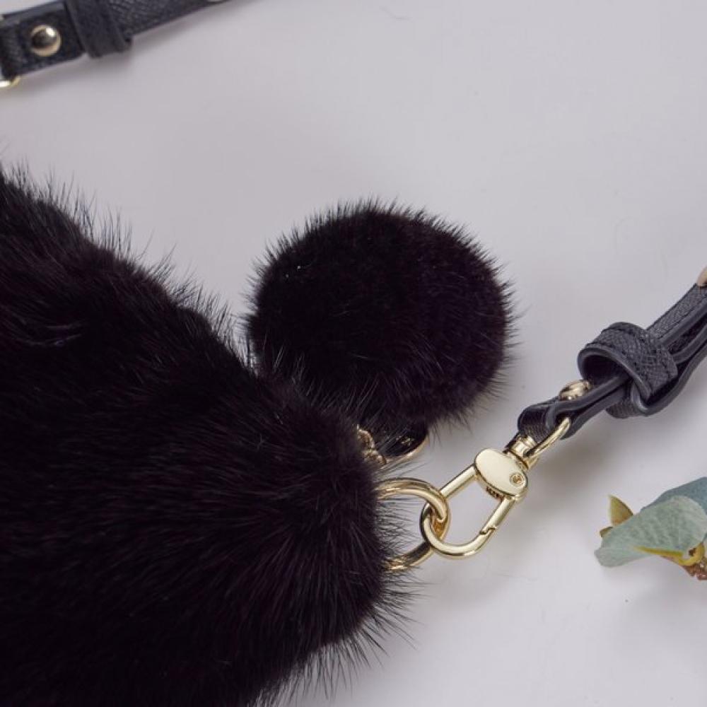 Lala Natürliche Nerzfell Umhängetasche Nerz-Anhänger Inklusive Lala 2b207