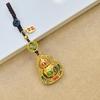 Luxury Metal Gourd Cinnabar Pendant Keychain Ornament