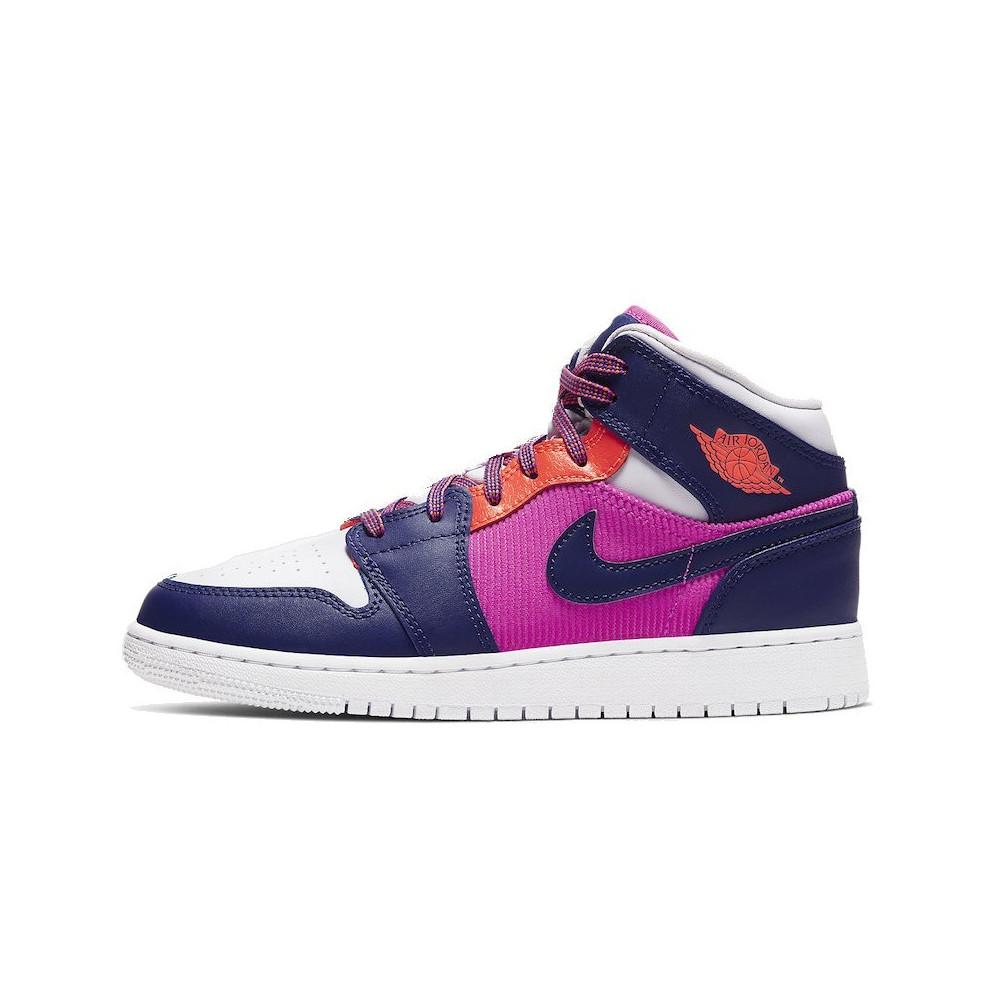 Air Jordan 1 Mid Fire Pink Barely Grape