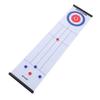 Tabletop Curling Game Interactive Large Mat Compact Roll Up Curling Family Game for Home Outdoor Fun