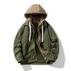 Hooded Jacket Autumn and Winter Fleece Thickened Men's Hong Kong Style Fake Two-piece Sweater Jacket