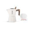 MHW-3BOMBER Double Valve Moka Pot  Vintage Wooden Handle Espresso Maker for Italian Coffee Professional Home Barista Accessories
