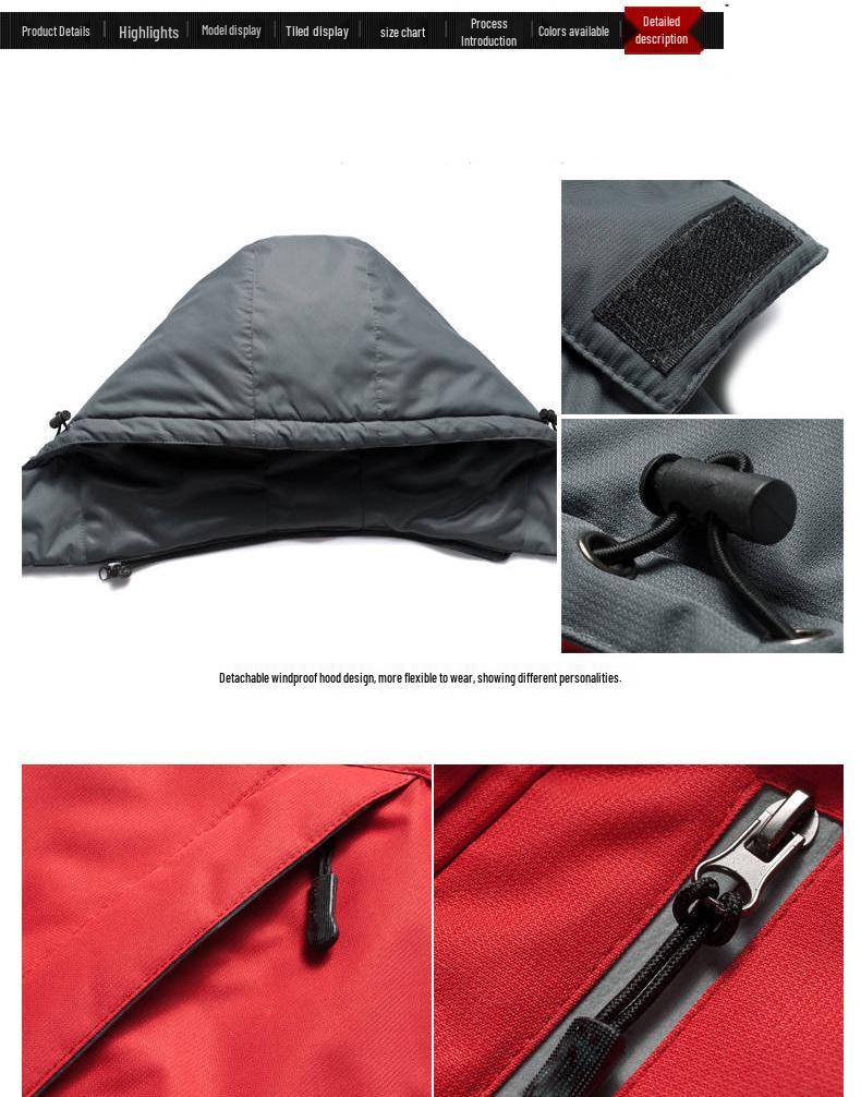 Men's Plus Velvet Thick Cotton Padded Windbreaker Coat - Winter Casual, Warm, Loose Fit, and Plus Size.