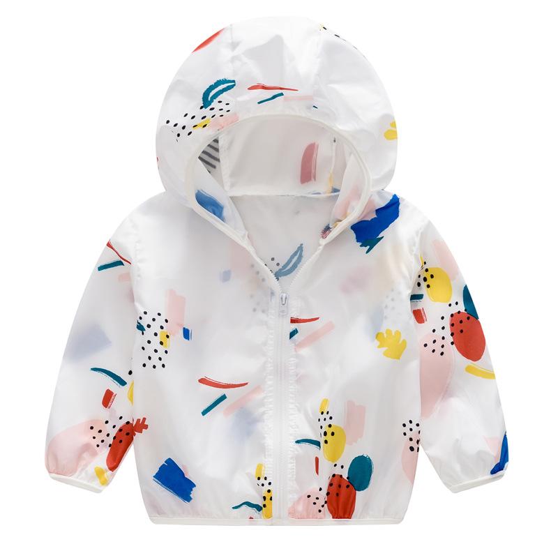 Cool Fashionable Lovely Hooded Jackets Printed Jackets Children's Animal Printed Sunscreen