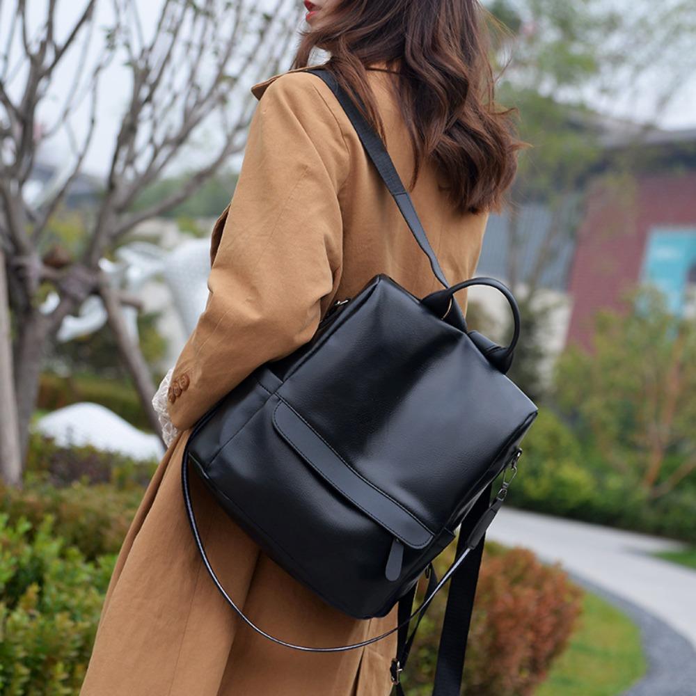 New Shoulder Bag for Women In South Korea, Personalized Anti-theft Backpack, Fashionable and Casual Soft Leather Backpack, Retro Style