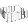 Vidaxl Kojec Dla Psa, 24 Paneli, Czarny, 50X100 Cm, Stal