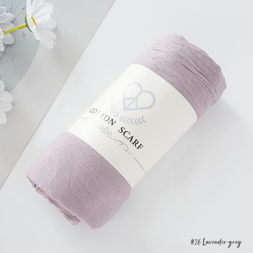 Fancy Fine Pleated Rayon Cotton Scarves Micro Crinkle Soft Cotton Long Shawl Factory Hemming Cheap Price Hijab