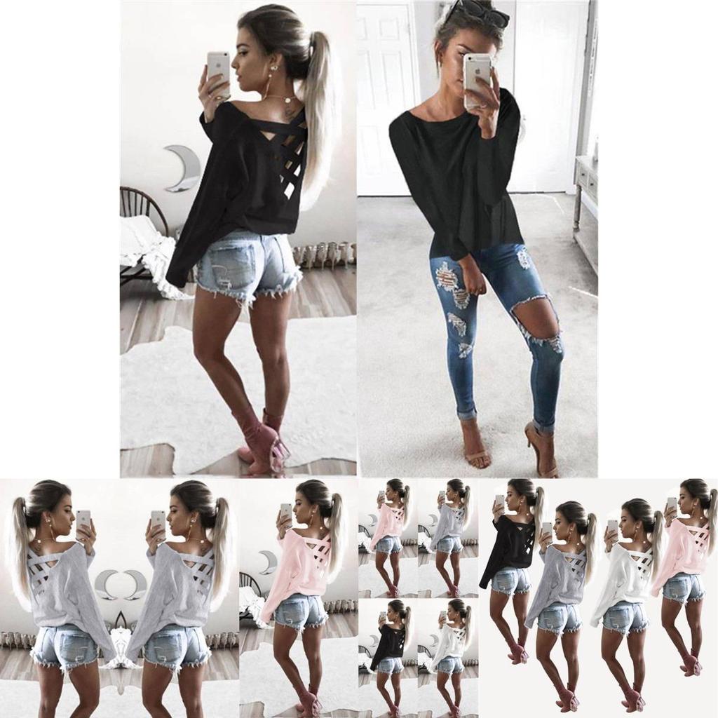 Premium Quality Mode Femmes Long Sleeve Tops For Casual Cotton T Shirts