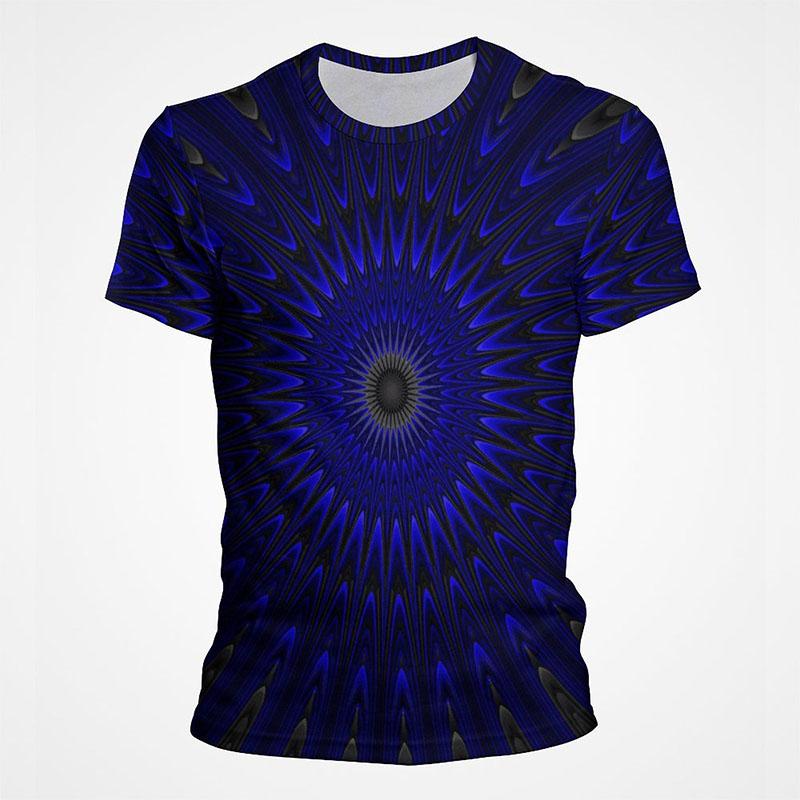 

Абстрактная визуальная психоделическая винтажная мужская футболка, летние повседневные футболки с короткими рукавами, большие уличные футболки для мужчин 4XL
