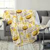 Contemporary Mac & Cheese Themed Throw Blanket - Soft Polyester Knit Fabric, Digital Print, All-Season Cozy Flannel, Ideal for B