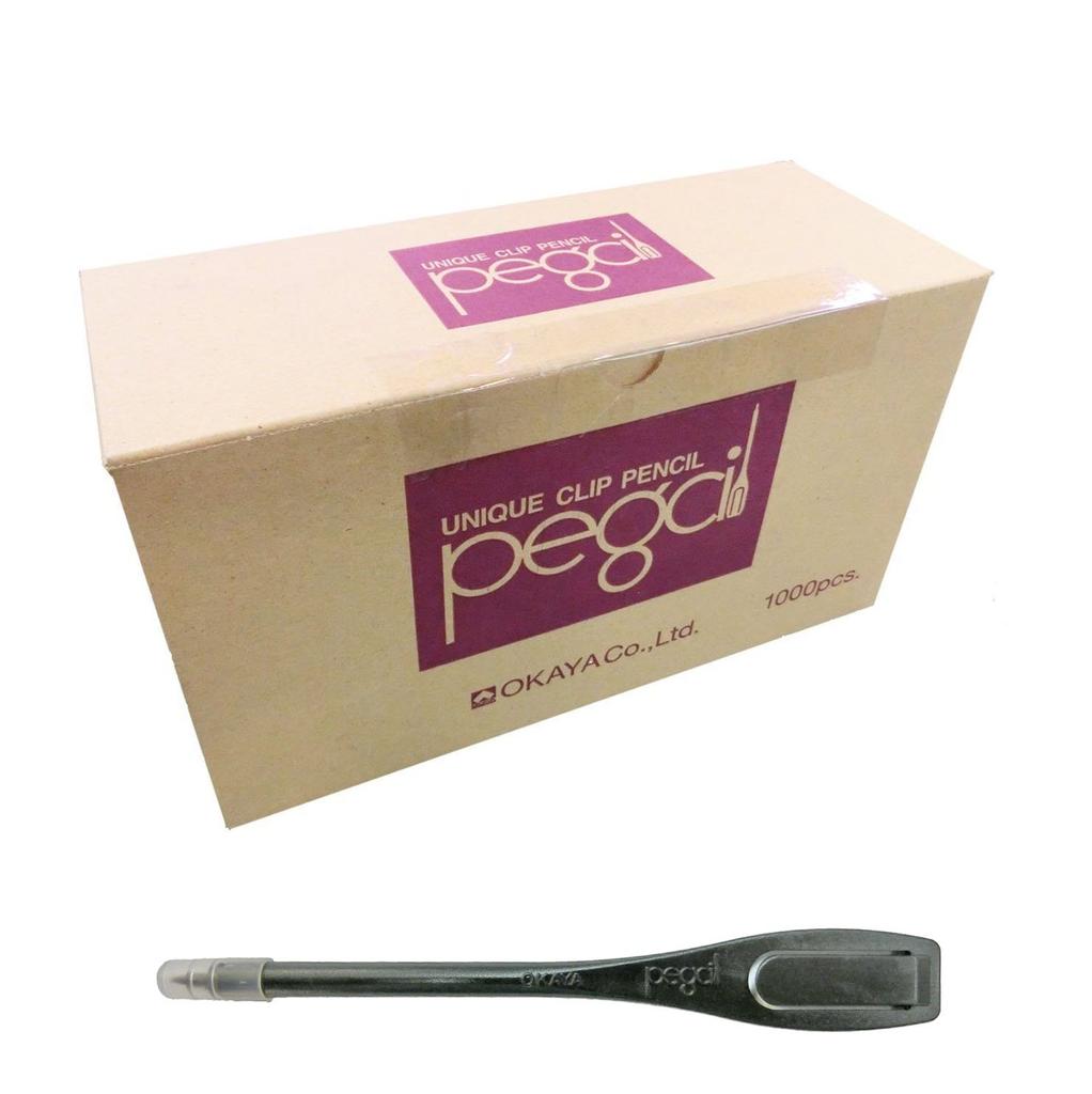 LITE Clip 8 colors Pencils, Pegcils, 1,000 count, (White)