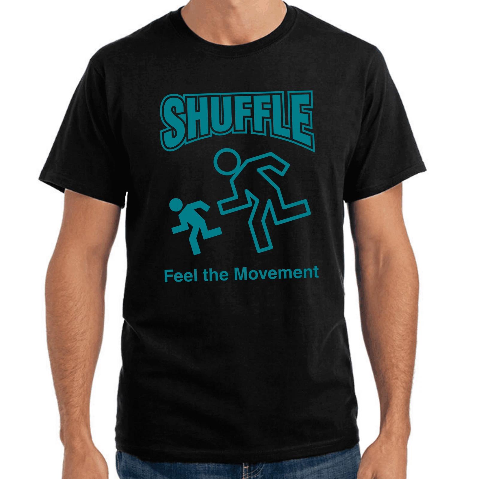 Men s and Women s T-shirts Shuffle Feel The Movement Melbourne Dance Urban Club House Électronique XL