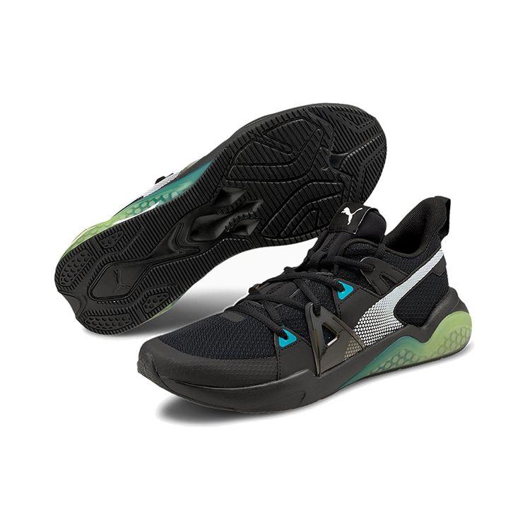 Puma Fabric Durable Breathable Shock Absorbing Lightweight Low Top Training Shoes Men Sneakers Black Green White 194372-03