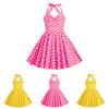 Children's Fashionable And Comfortable Polka Dot Retro Suspenders Dress