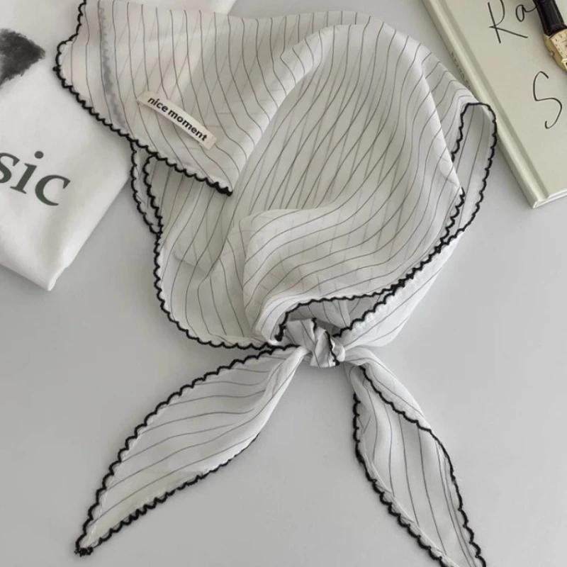 

1 шт. Треугольный шелковый шарф Женский летний модный универсальный тонкий шейный платок Высококлассный дорожный галстук Головной платок для волос Size fits all