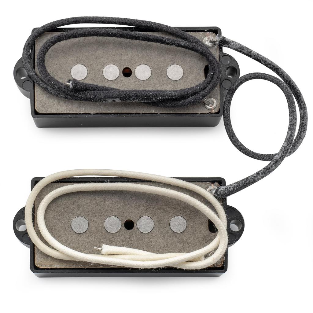 Musiclily Pro Alnico 5 Precision Bass Pickup Split for Precision Black PB-60S Set, Coil, 10.5K, 4-String Bass,