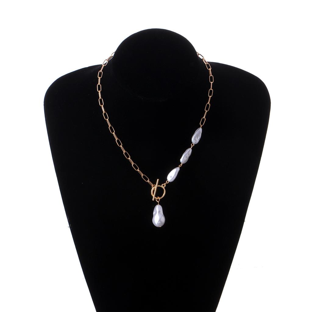 Europe, America, special-shaped simple water drop pearl pendant necklace women, personalized creative fashion trend accessories