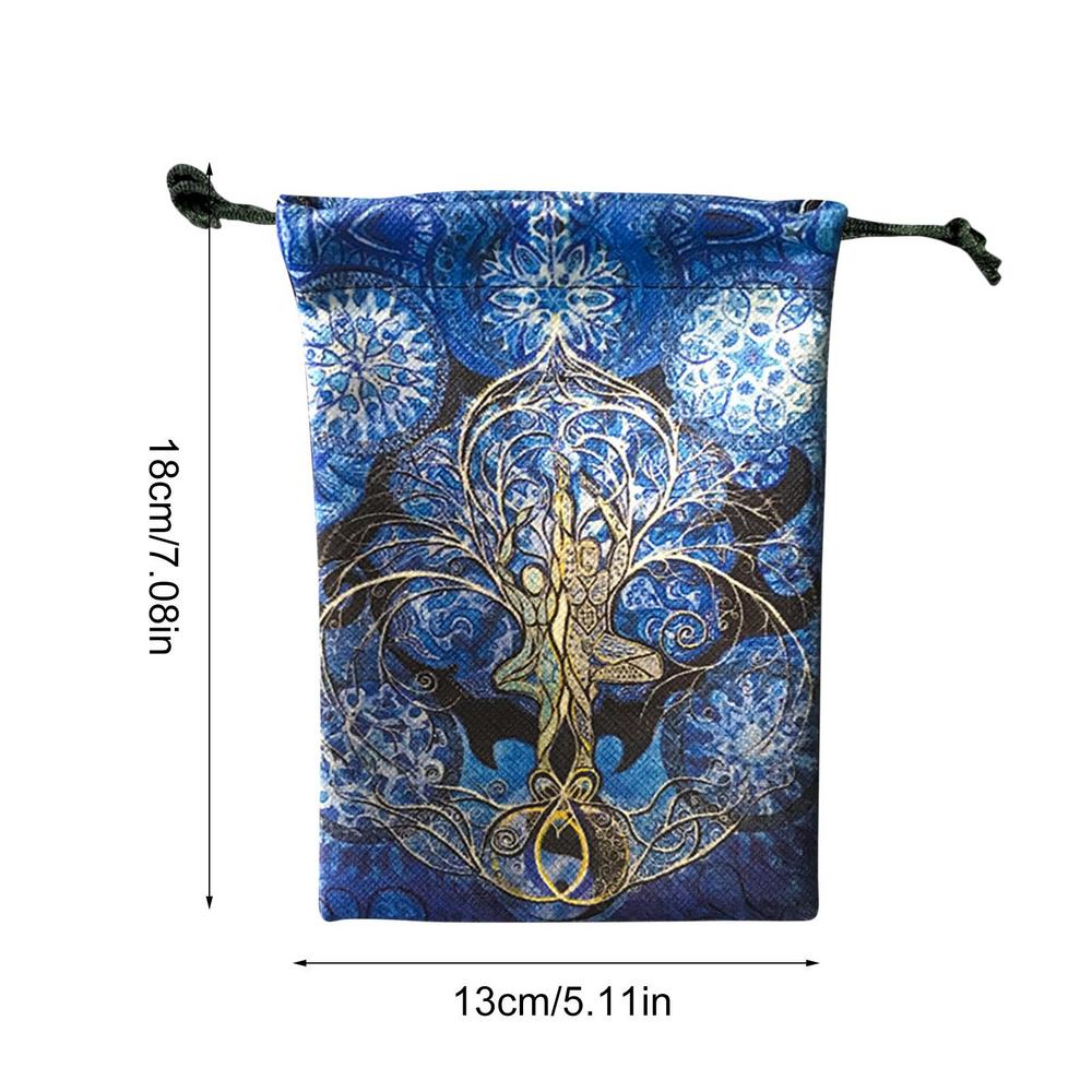 Tarotkartenbeutel Verbundfleece Kordelzug Aufbewahrungsbeutel Tarots Aufbewahrungsbeutel Runenwürfelbeutel Schmuckbeutel Party Weihnachtsgeschenkbeutel