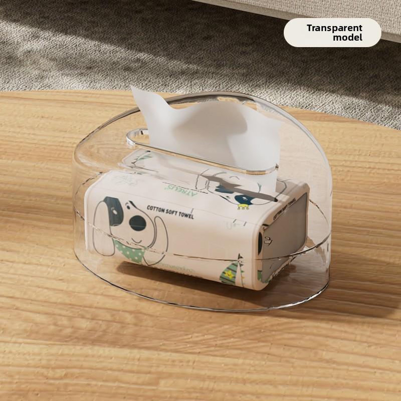 Simple Luxurious Multifunctional Home Living Room Creative Tissue Box transparent молочный белый