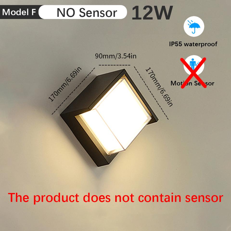 LED Wall Light Motion Sensor Indoor Outdoor AC85-265V ABS Waterproof Led Lights Home Appliance For Garden Living Room Decoration