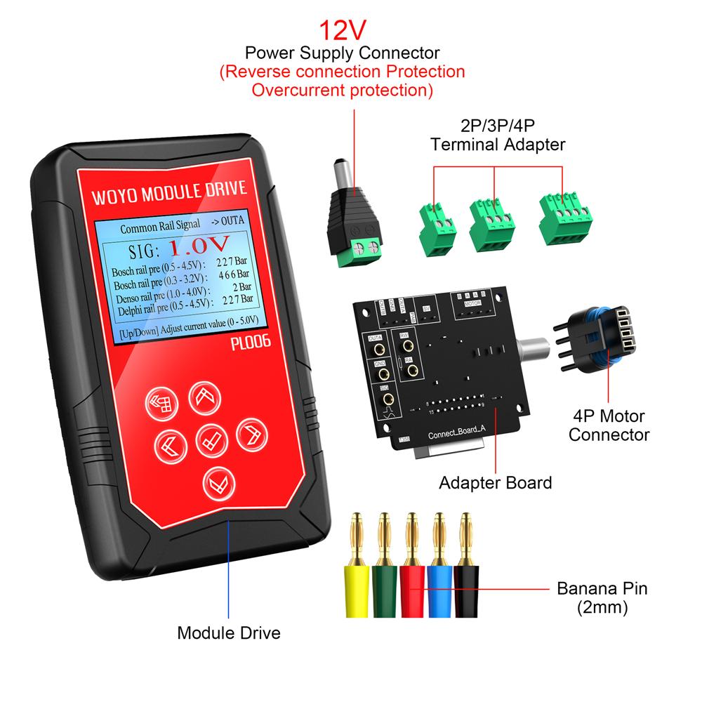 Pl006 12V Ignition Coil Tester, Injector Solenoid Valve, Stepper Motor Module Driver