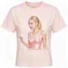 Soft Casual Tee Printed With Gentle Halflength Portrait Of Ros Clear Highdefinition Print Cozy Cotton Fabric