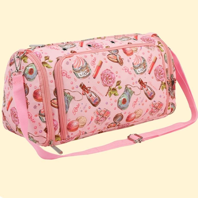 Crochet Bag Knitting Bag Crochet Craft Project Bag Travel Yarn Organizers Bag for Crocheting Pattern Yarn Hook Needle