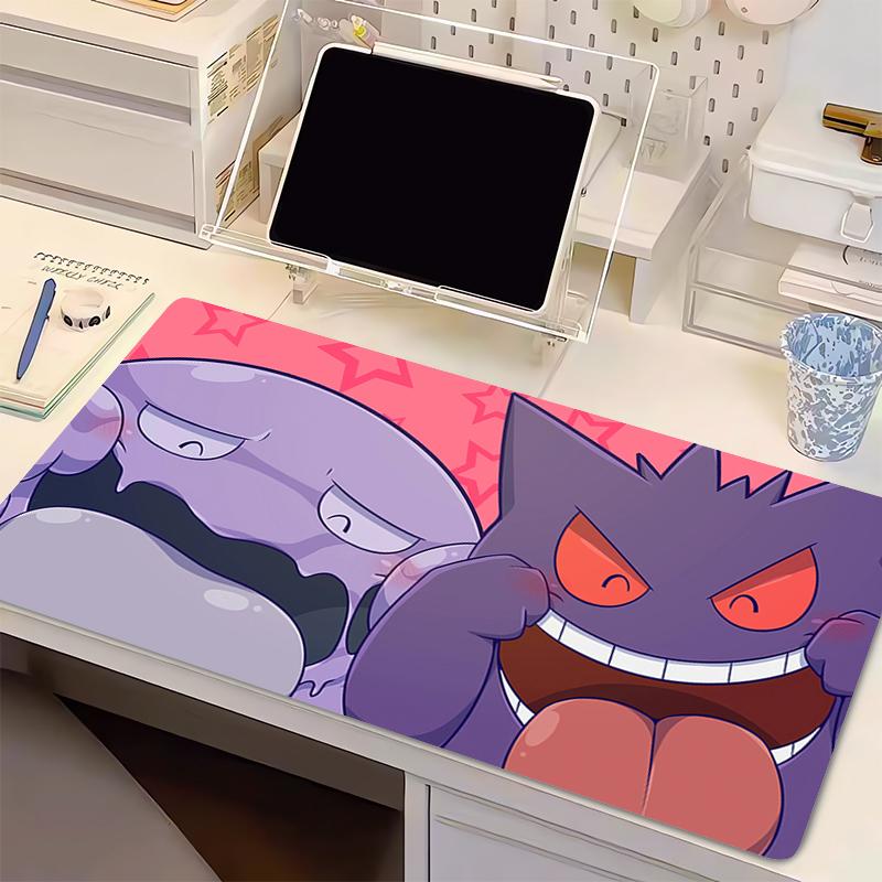 Rubber Mouse Pad Lockedge PPokemon Gengar Gamer PC Computer HD Print Desk Mat Keyboard Anime Gaming Accessories Mousepad Carpet