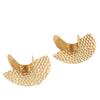 New European and American retro gold beating pattern earrings women's niche design high-end French stud earrings