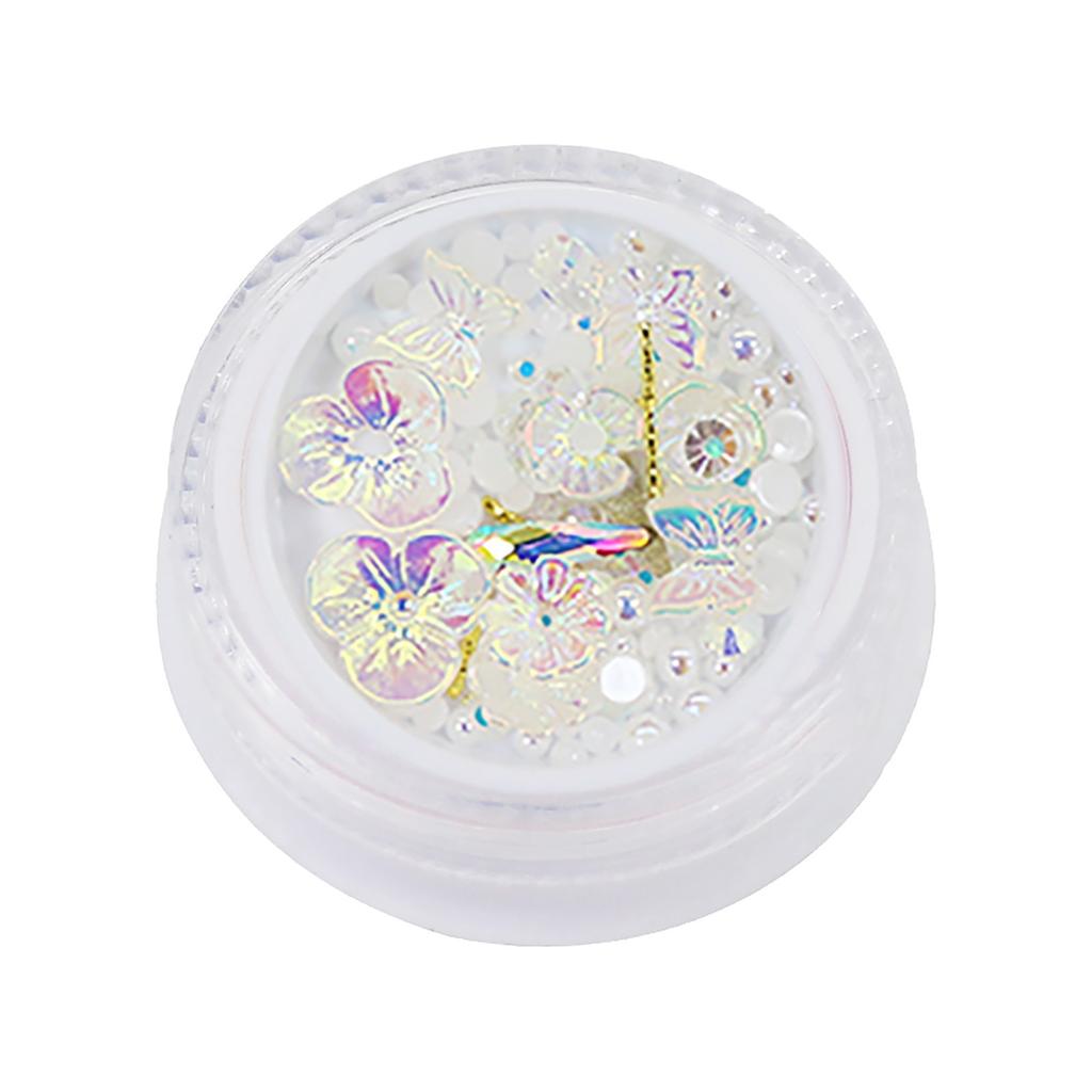 Ice Flower Butterfly Jewelry Flower Rhinestone Bead Decoration