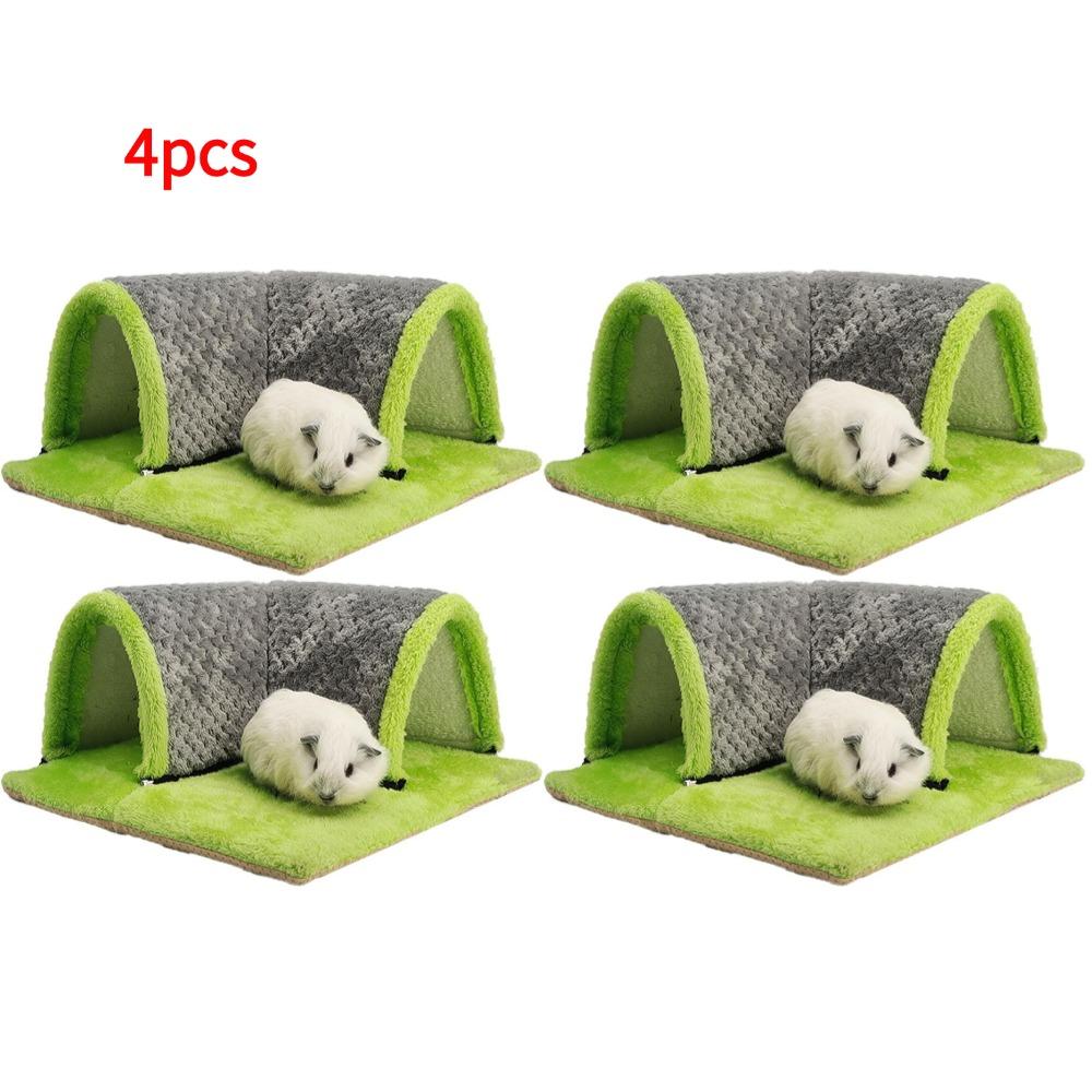 Warm Guinea Pig Hideout Tunnel Bed Soft Removable Guinea Pig Tunnels And Tubes for Cage Cat Kitten Guinea Pig Hides Fleece House