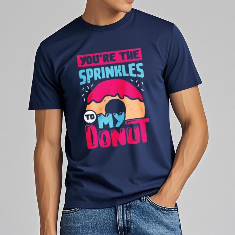 Vintage Short Sleeve Shirt Comfortable For him Crew Neck tshirt Brand Youre The Sprinkles To My Donut Comfort For her Top tees